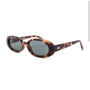 New Le Specs Outta Love Tort Sunglasses Green lenses Y2K